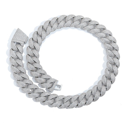 Hip Hop Cuban Link Bubble Cubic Zirconia Necklace for Men
