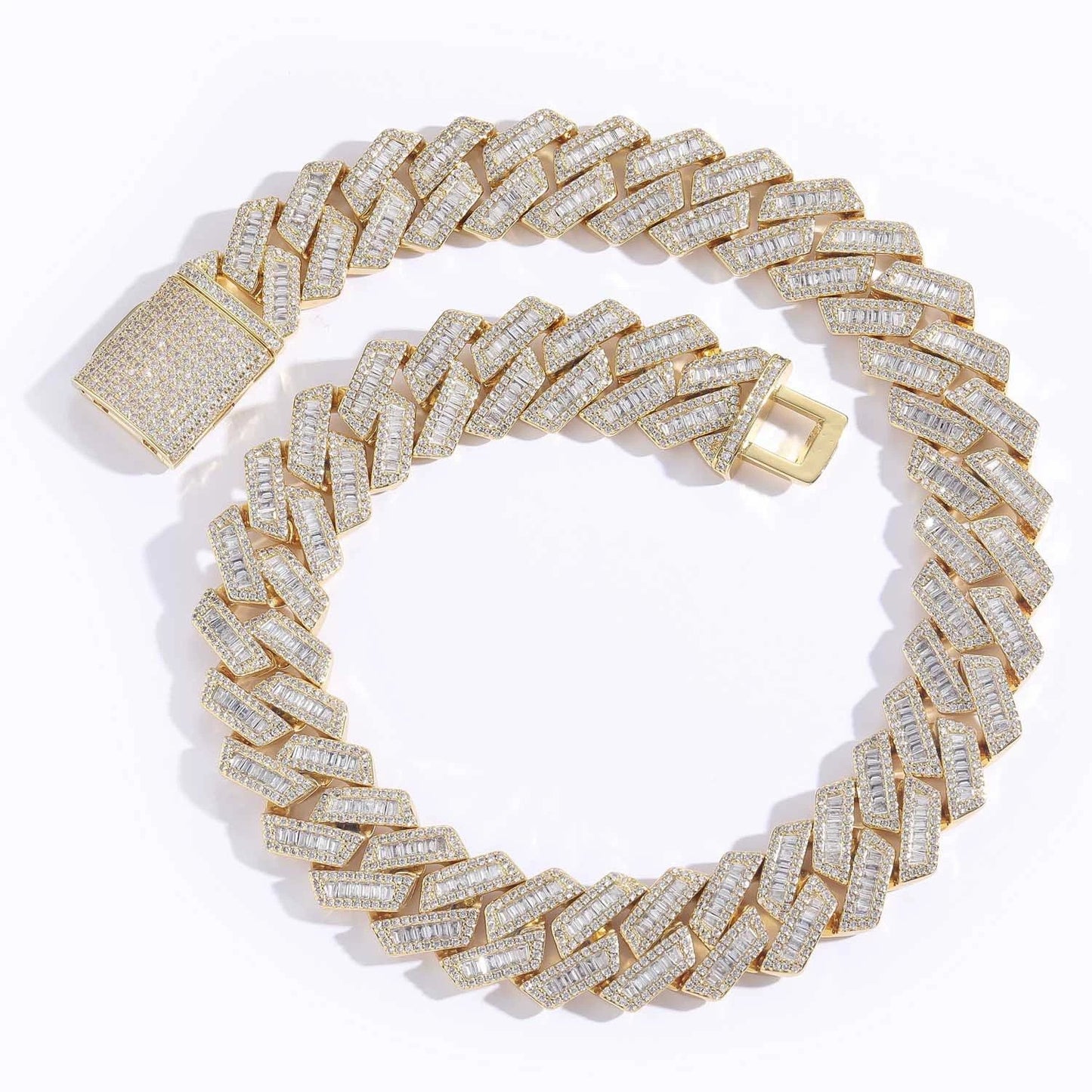 Hip Hop Cuban Link Cubic Zirconia Necklace for Men