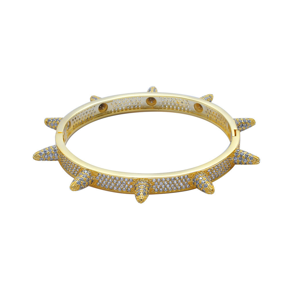 Hip Hop Punk Fashion Copper Bracelet for Men and Women