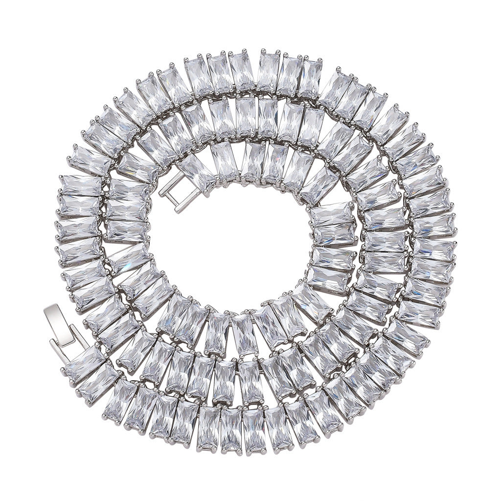 Hip Hop Square Cubic Zirconia Bracelet for Men and Women