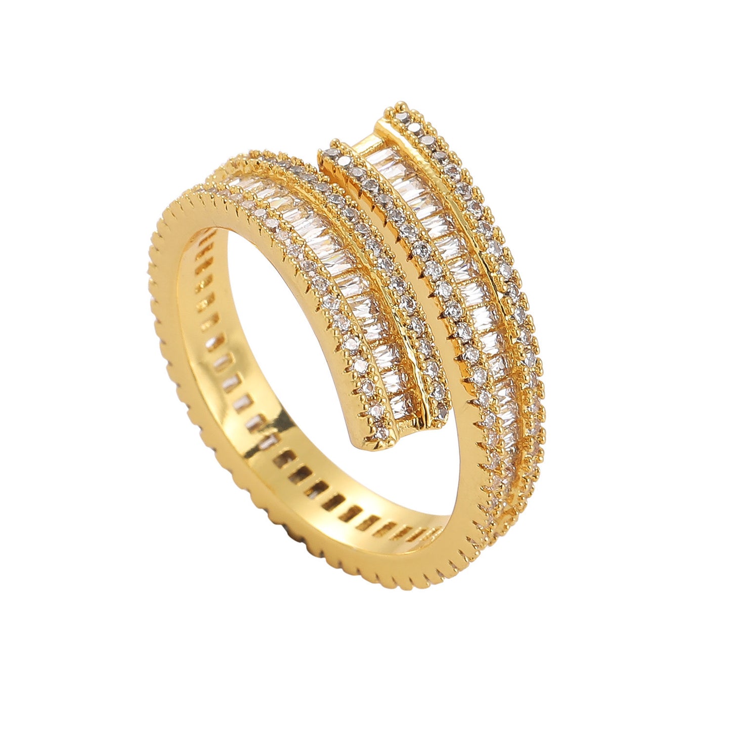 Hip Hop Fashion Cubic Zirconia Ring for Men and Women