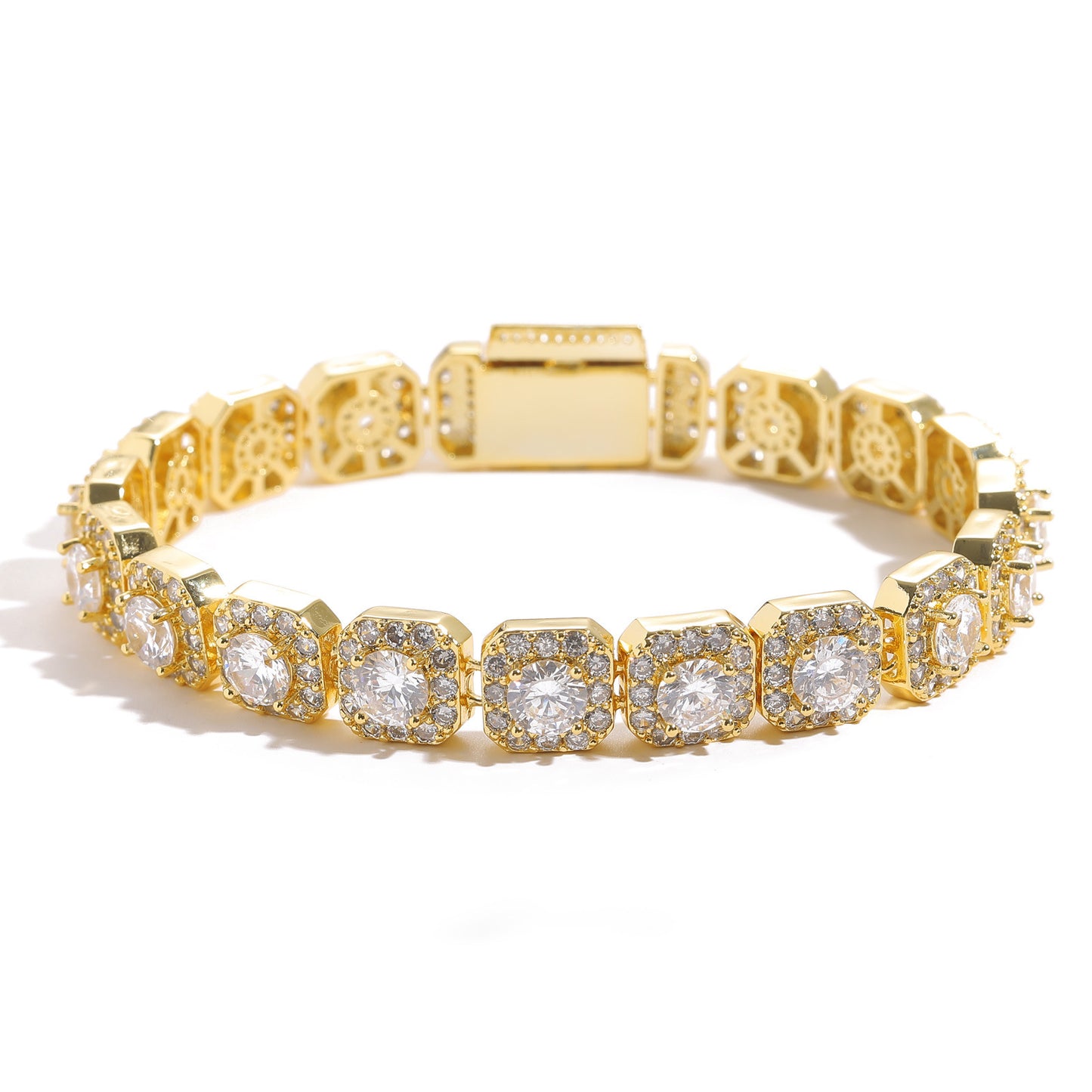 Hip Hop Iced Link Cubic Zirconia Bracelet for Men