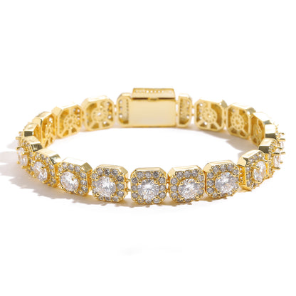 Hip Hop Iced Link Cubic Zirconia Bracelet for Men
