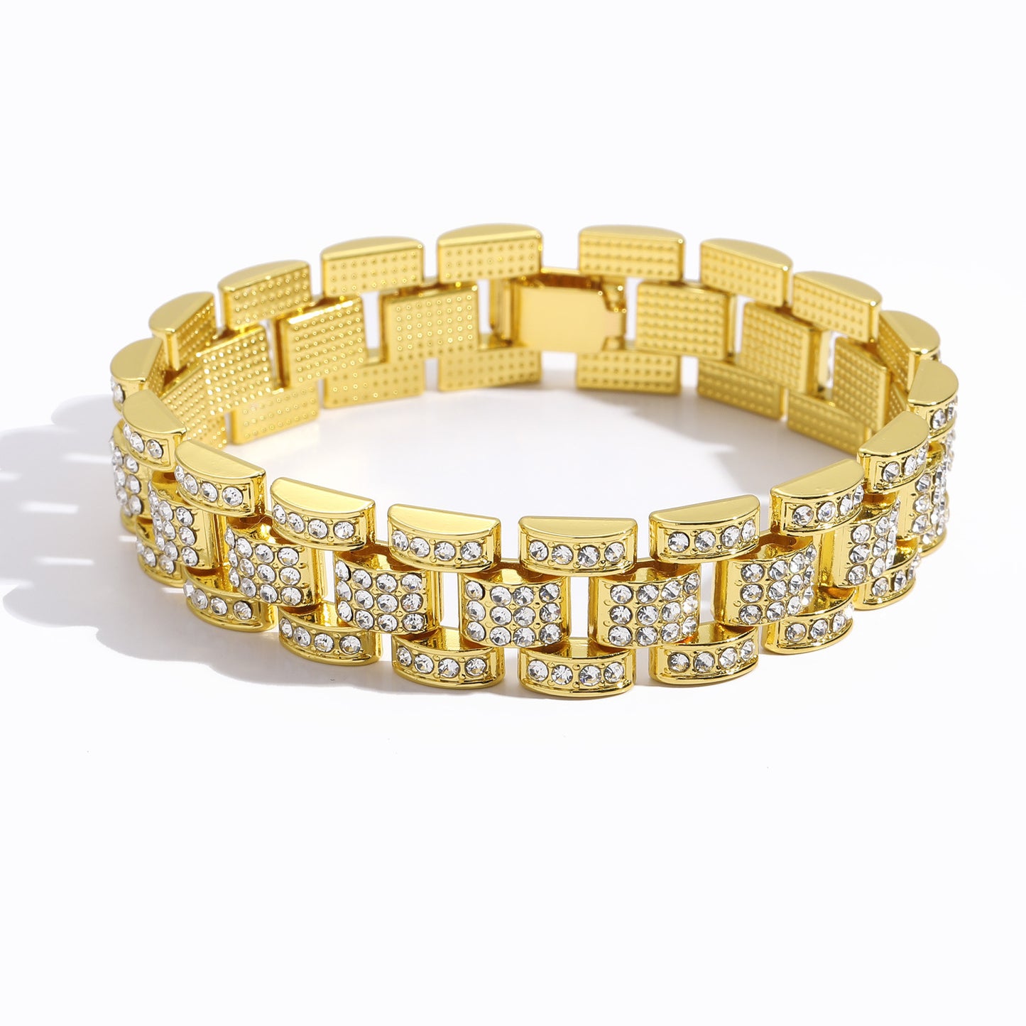Hip Hop Cuban Link Alloy Bracelet for Men