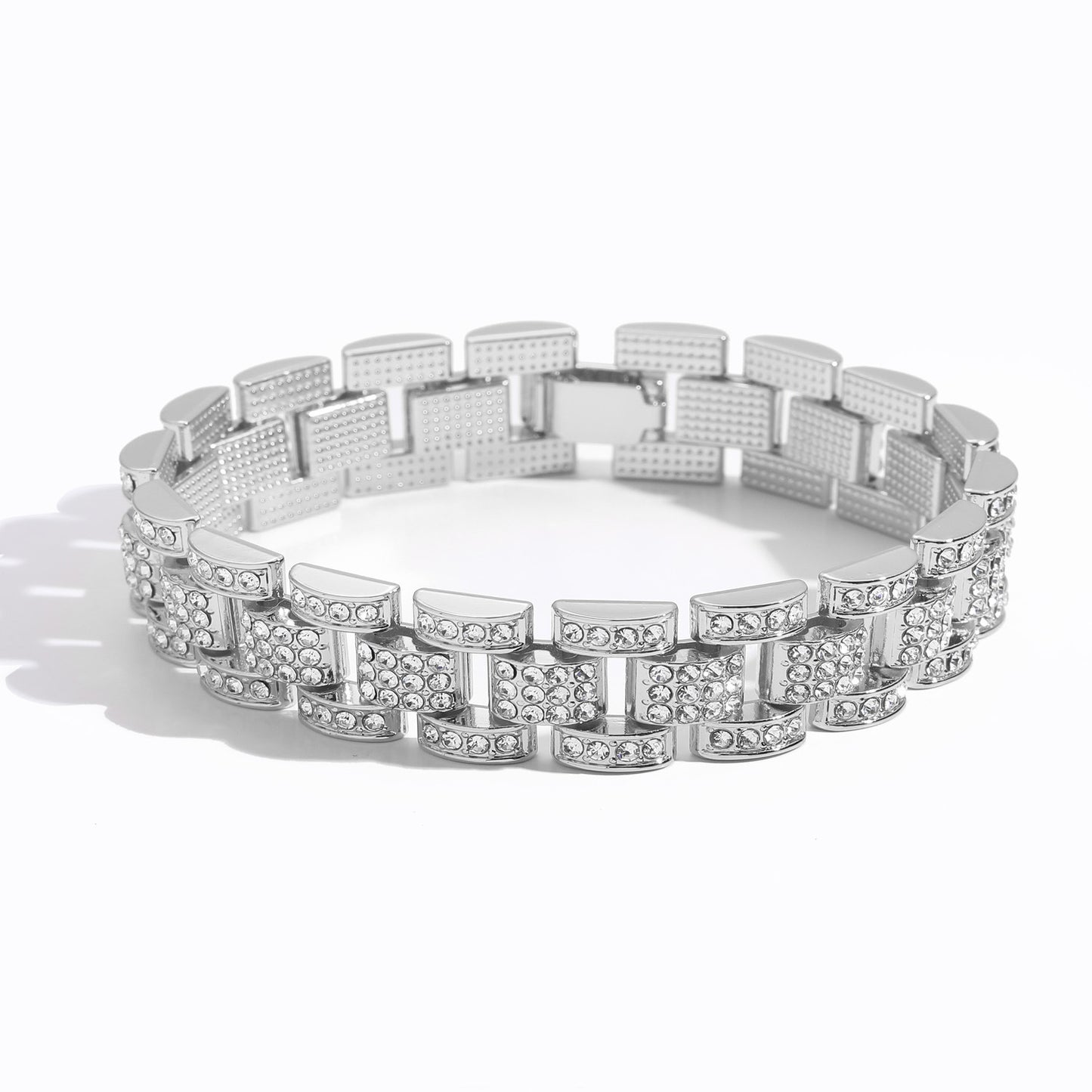 Hip Hop Cuban Link Alloy Bracelet for Men