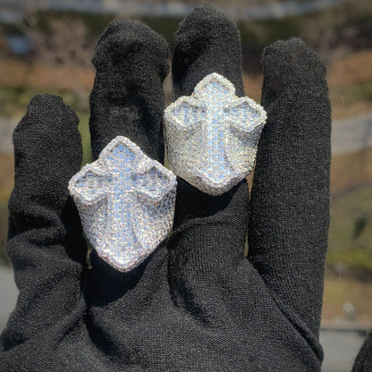 Iced Cross Statement Ring