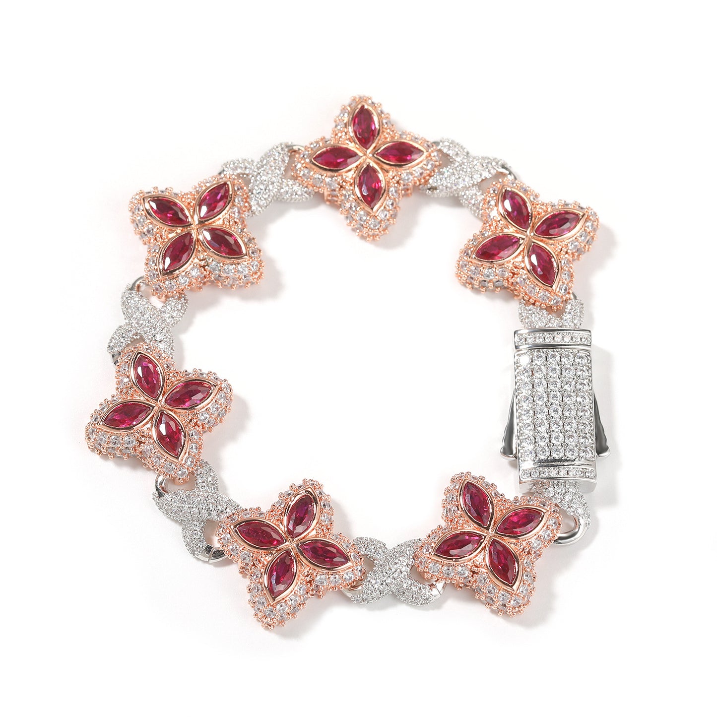 Unisex Four Leaf Clover Cubic Zirconia Bracelet /Necklace product image