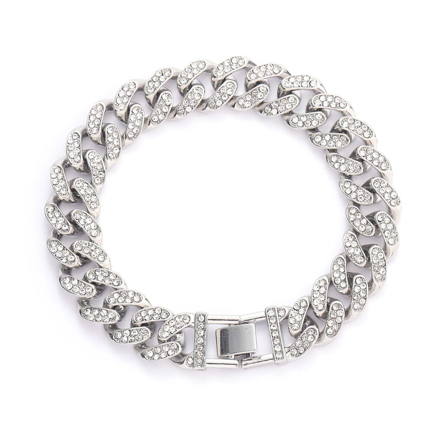 Hip Hop Minimalist Number Iced Link Cubic Zirconia Pendant Necklace for Men