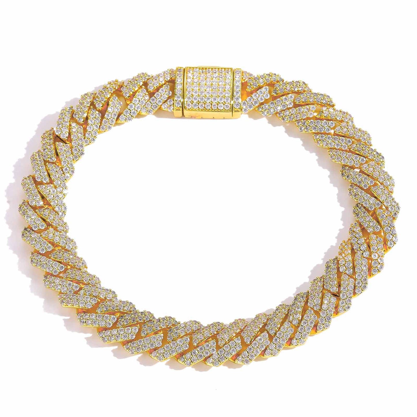 Light Luxury Four Leaf Clover Floral Cubic Zirconia Bracelet for Men