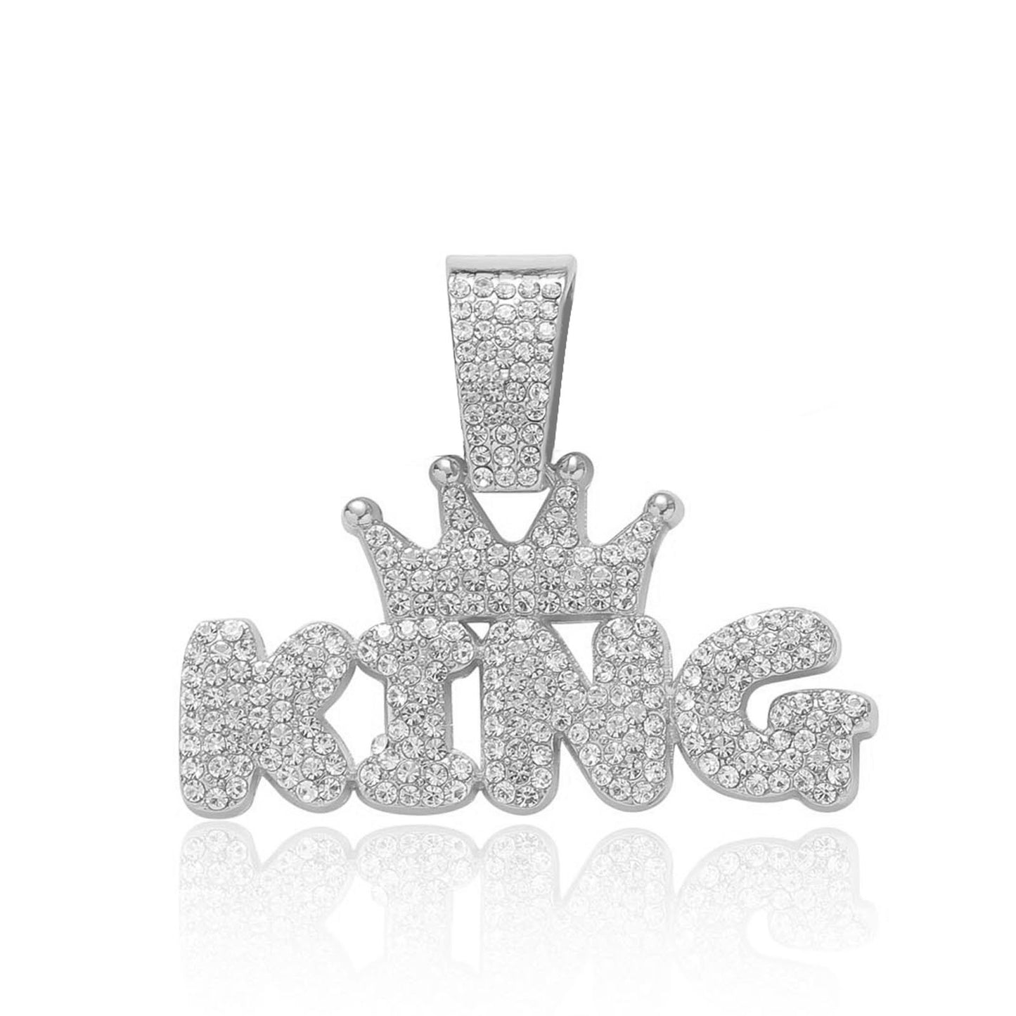 Hip Hop Heart Tennis Chain Alloy Bracelet for Men and Women