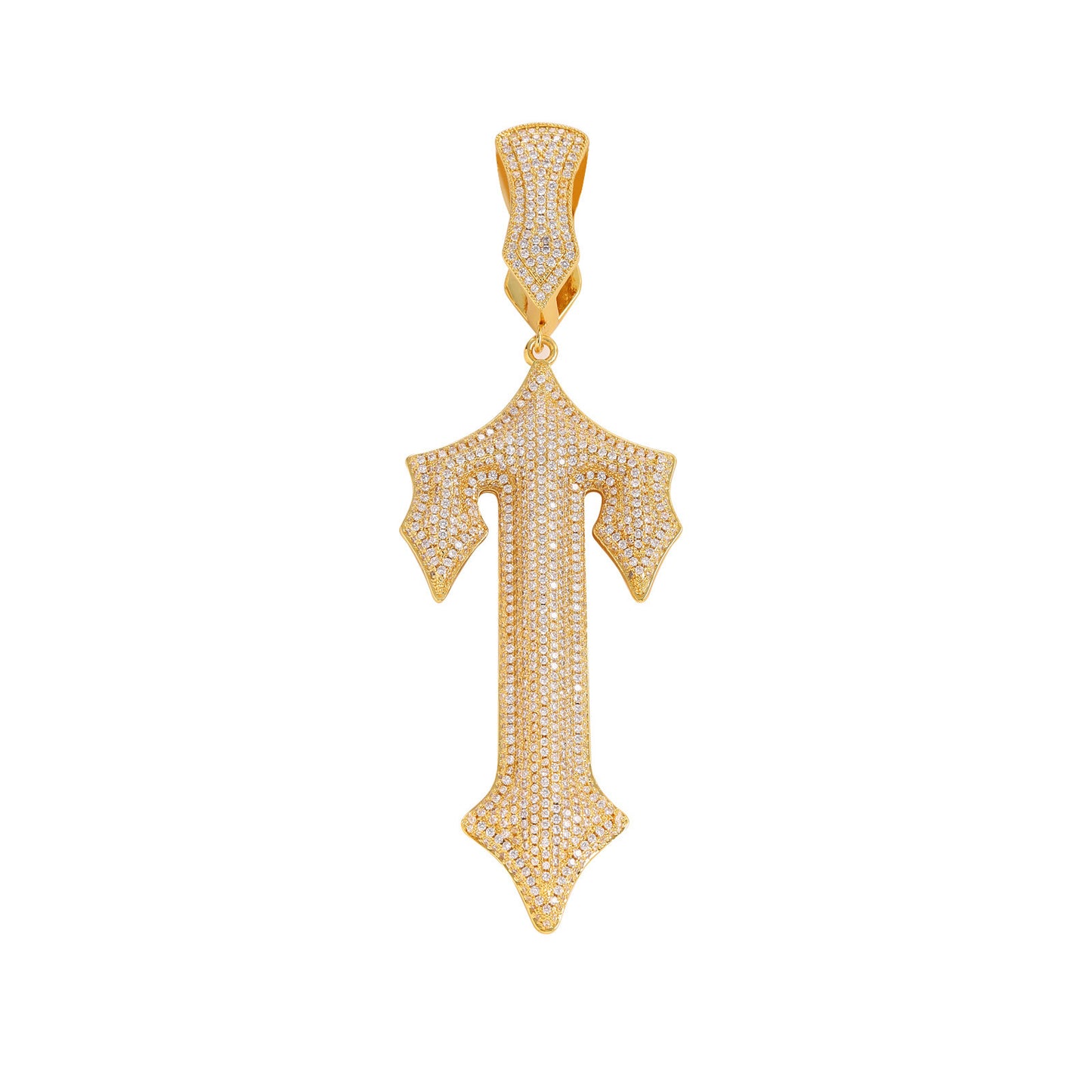 Hip Hop Vintage Cross Copper Pendant Necklace for Men and Women