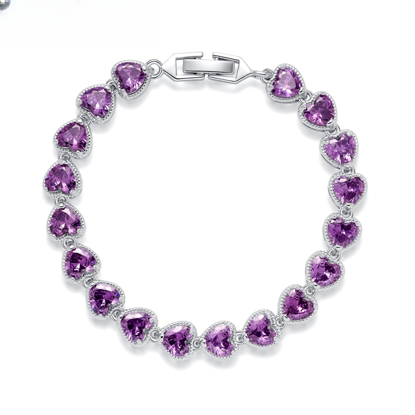 Heart Gem Statement Bracelet for Women
