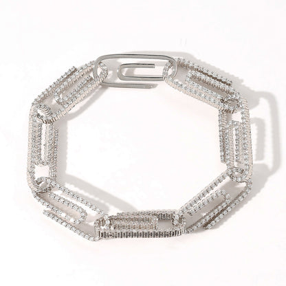 Hip Hop Fashion Cubic Zirconia Bracelet for Men