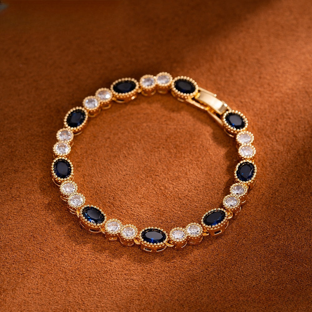 Oval Crystal Tennis Bracelet for Women Elegant Statement Everyday Jewelry