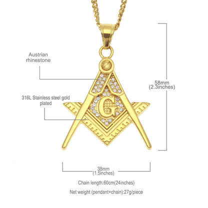 Masonic pendant style 3 specification diagram