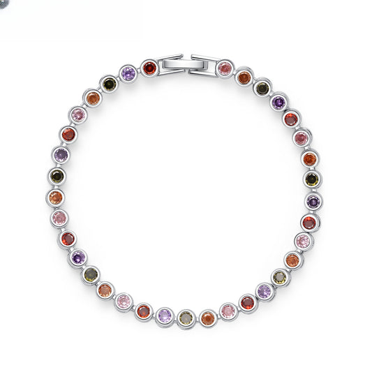 Round Gemstone Minimalist Bracelet for Women
