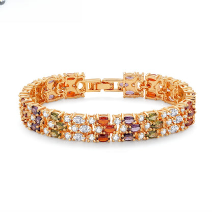 Oval Gem Tennis Bracelet for Women
