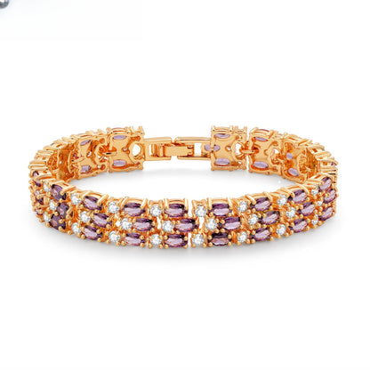 Oval Gem Tennis Bracelet for Women