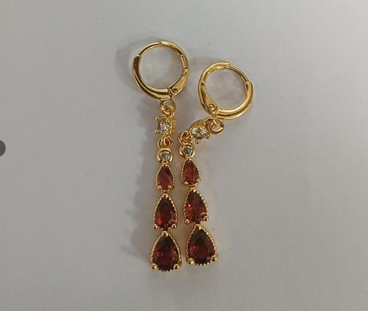 Minimalist Pear Drop Earrings for Women