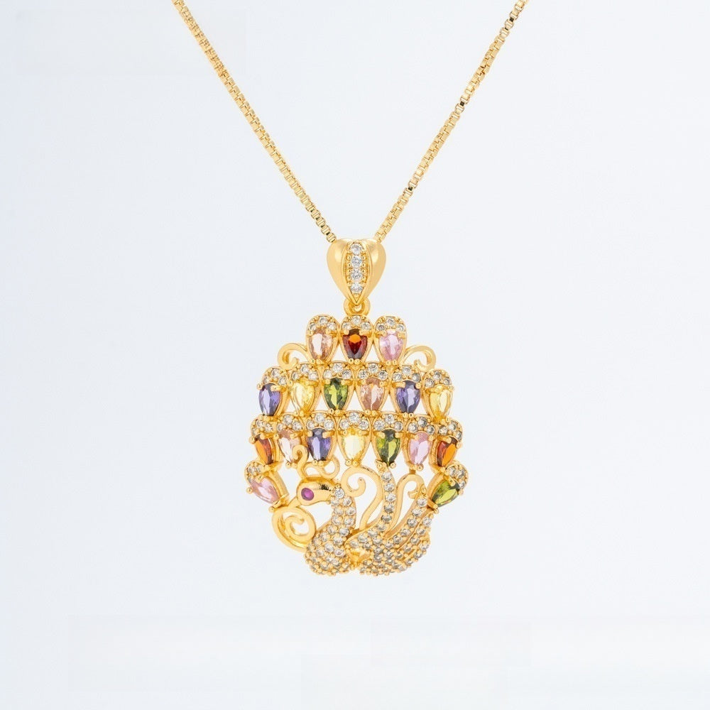 Elegant Ice Flower Statement Pendant Necklace for Women Party Jewelry product image