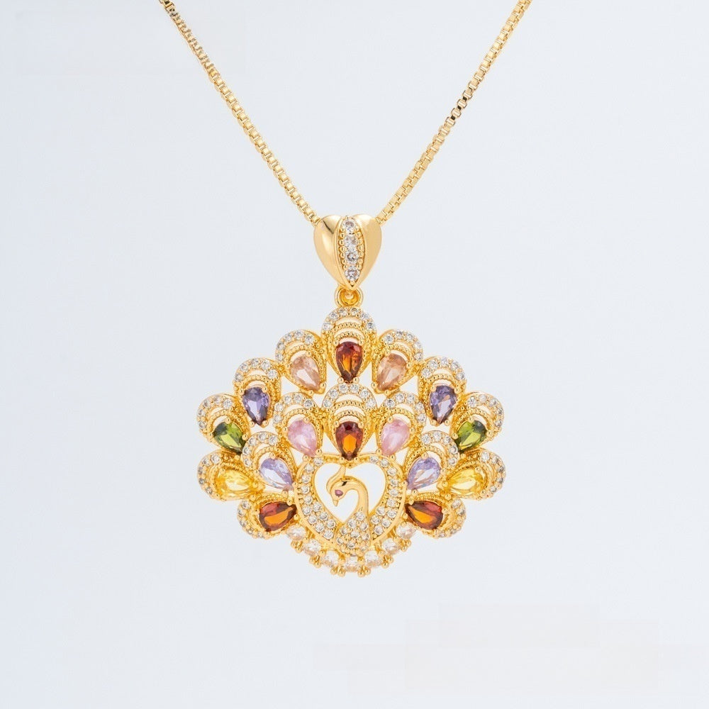 Elegant Ice Flower Statement Pendant Necklace for Women Party Jewelry product image