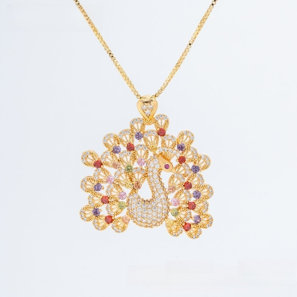 Elegant Ice Flower Statement Pendant Necklace for Women Party Jewelry product image