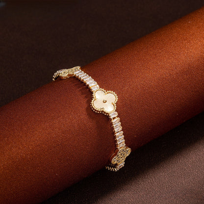 Elegant Clover Charm Bracelet for Women Trendy Everyday Statement Jewelry