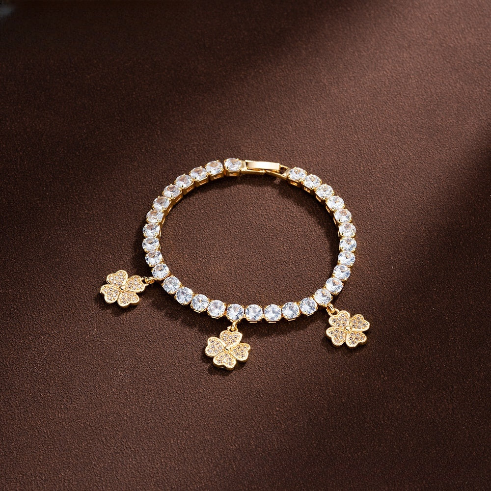 Floral Tennis Bracelet for Women