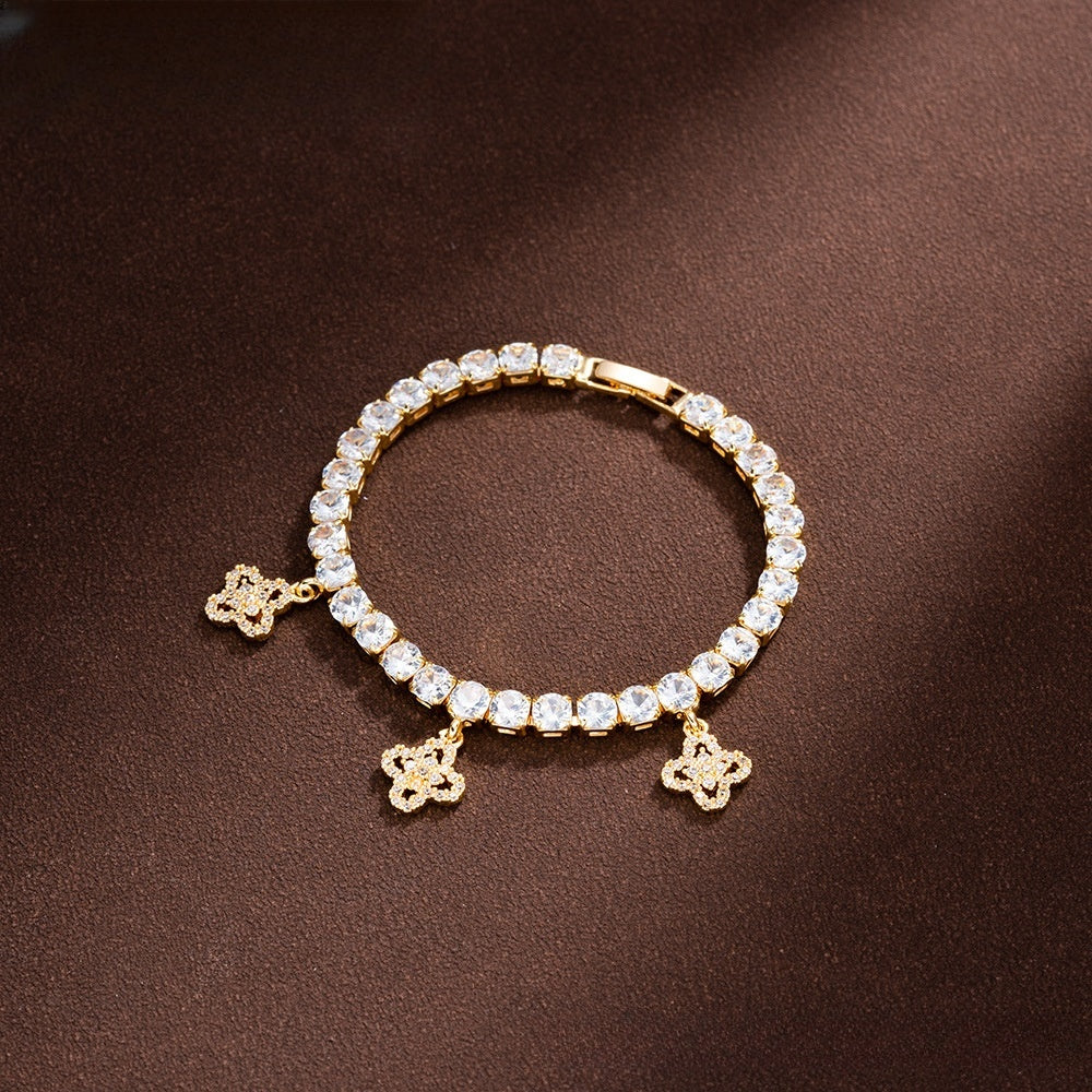 Floral Tennis Bracelet for Women