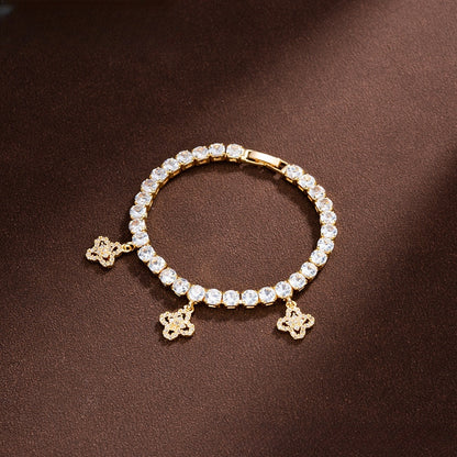Floral Tennis Bracelet for Women