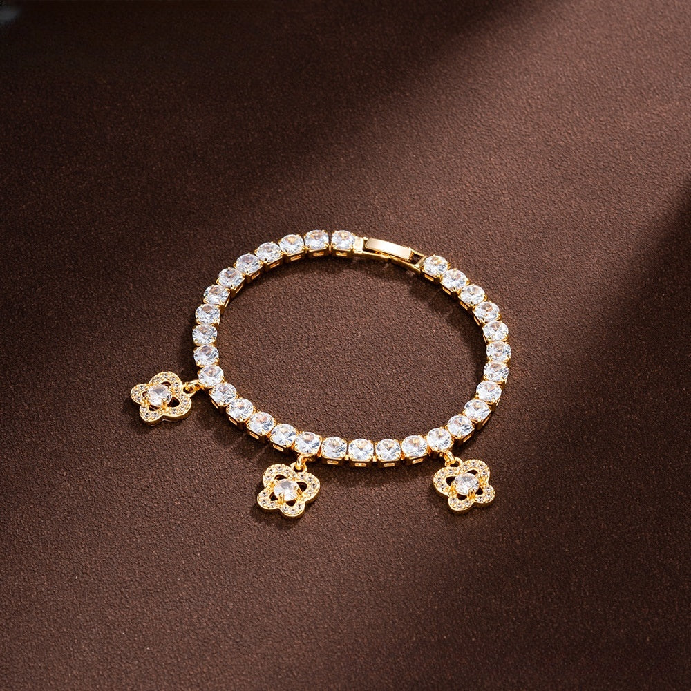 Floral Tennis Bracelet for Women