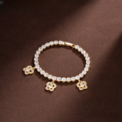 Floral Tennis Bracelet for Women
