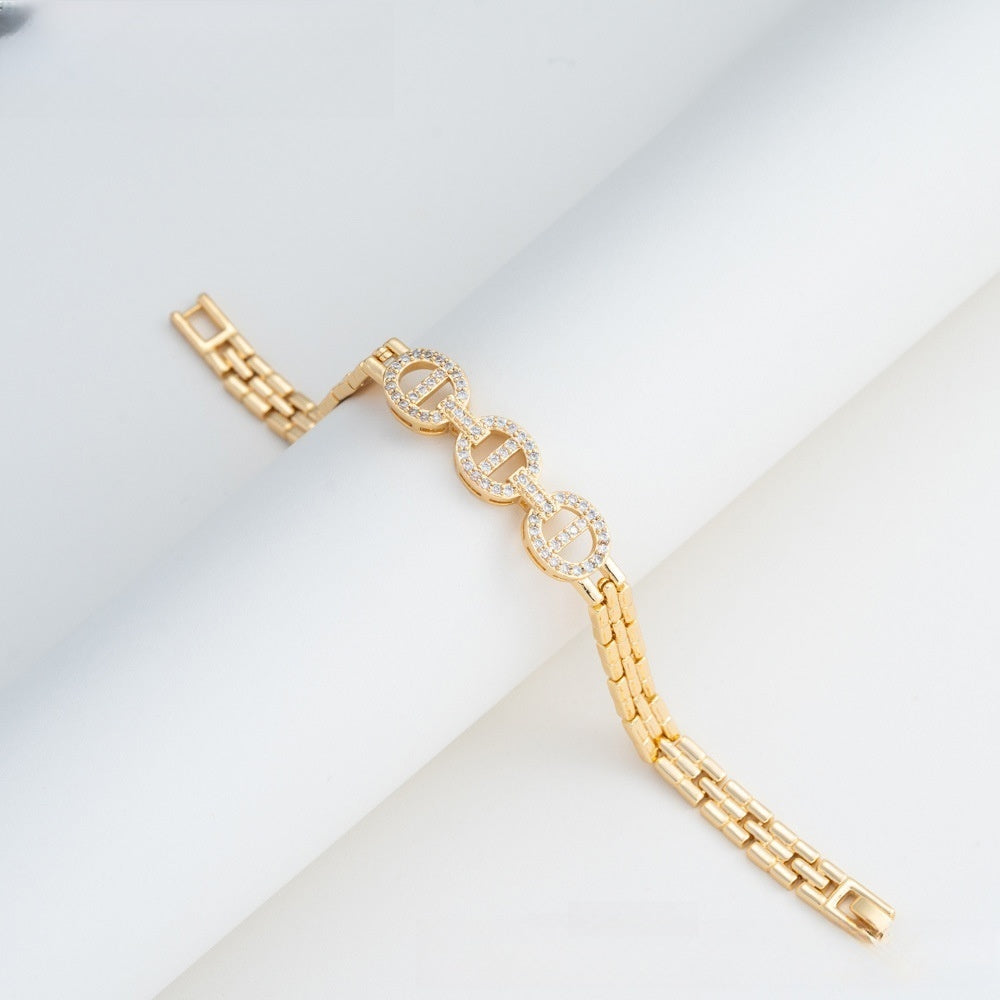 Camellia Charm Minimalist Bracelet for Women