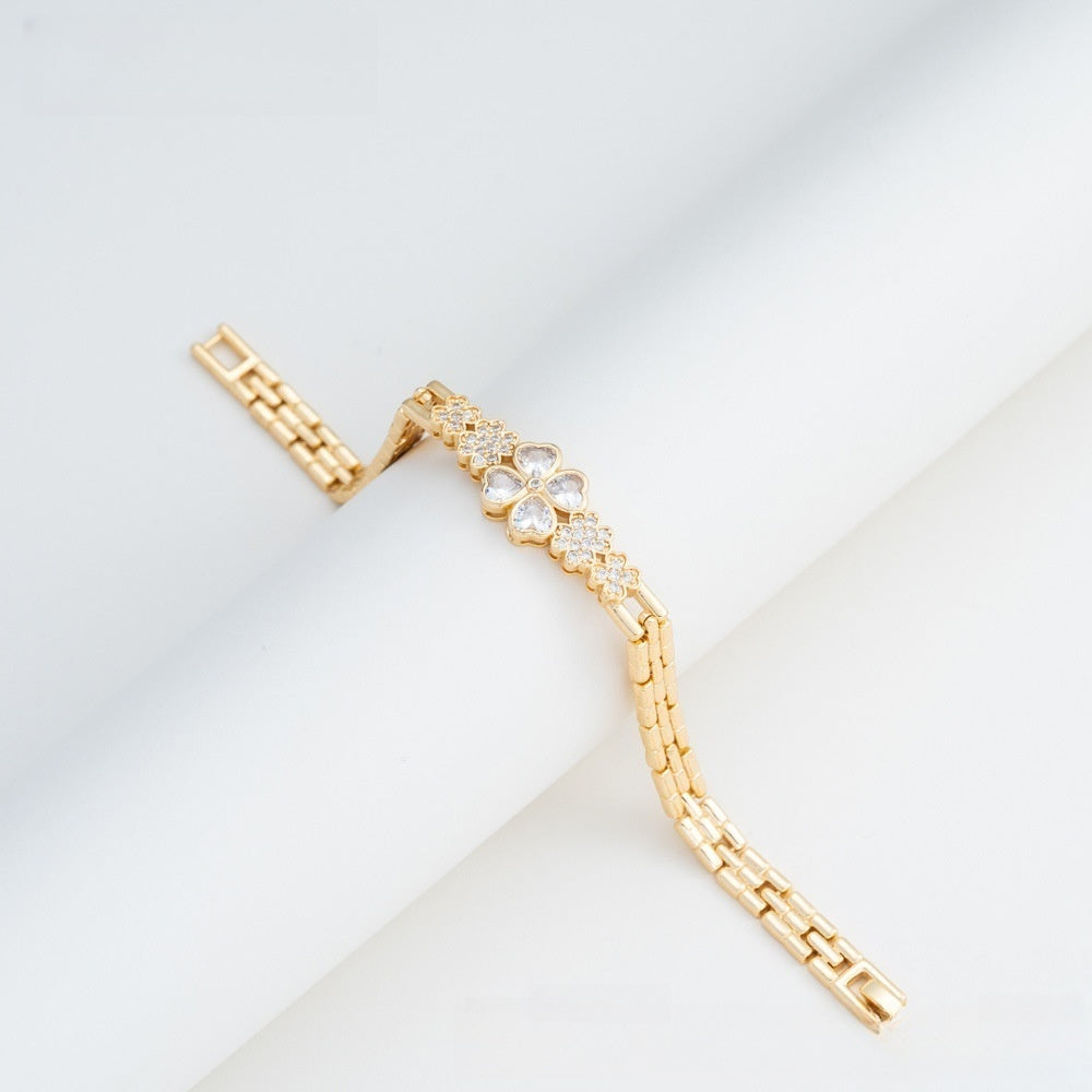 Camellia Heart Bracelet for Women