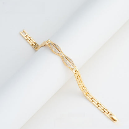 Elegant Camellia Chain Bracelet for Women & Men - Gold Plated Copper Fashion Bangle Gift Jewelry 2026