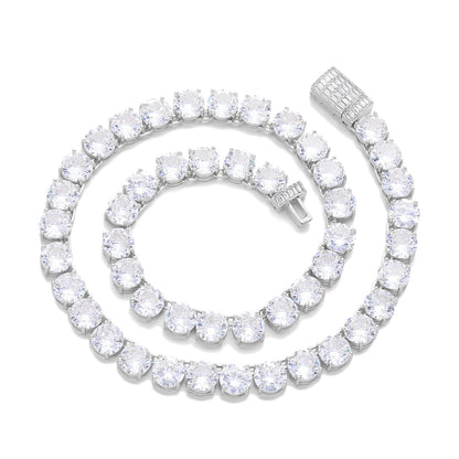 10mm Cubic Zirconia Tennis Chain Necklace & Bracelet