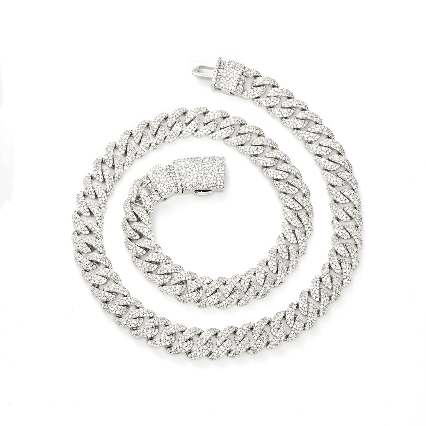 12mm Iced Out Cuban Link Chain Bracelet, Miami Cuban Link Hip Hop Jewelry for Men and Women