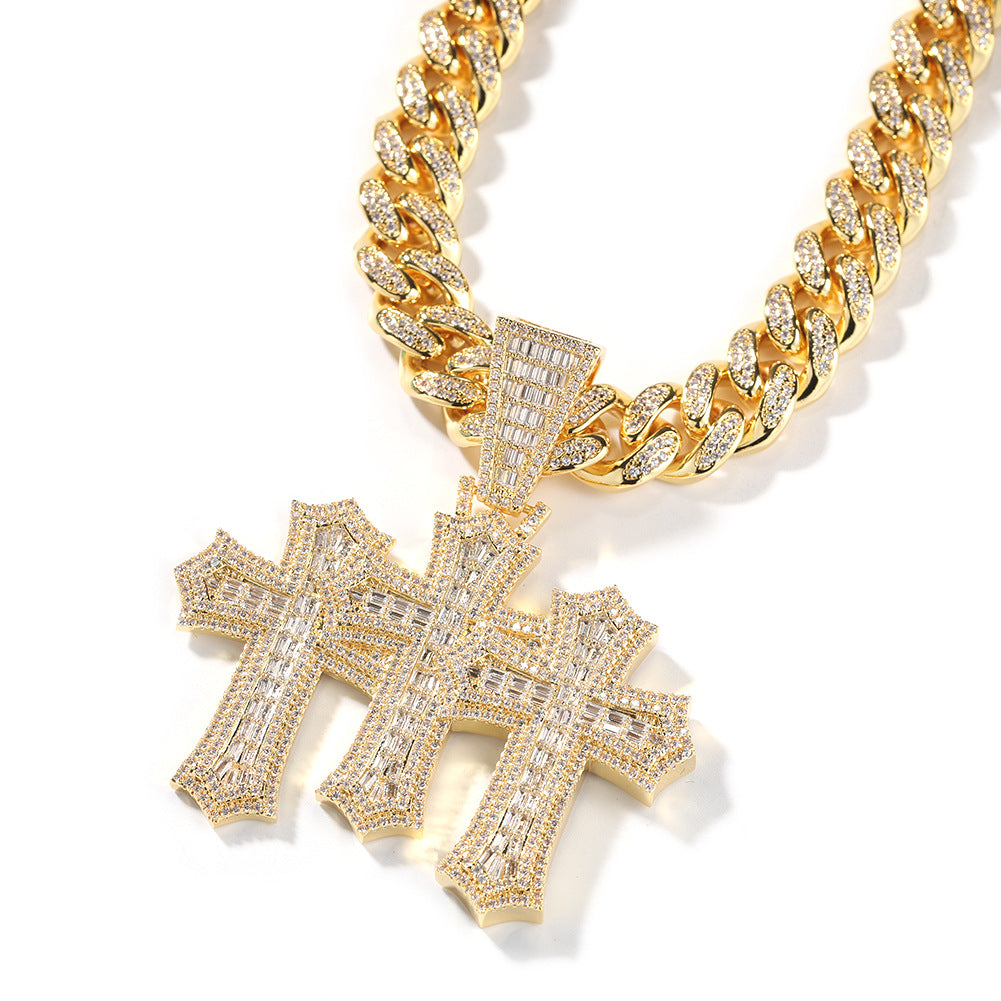 金色吊坠+12mm古巴链（套装） product image