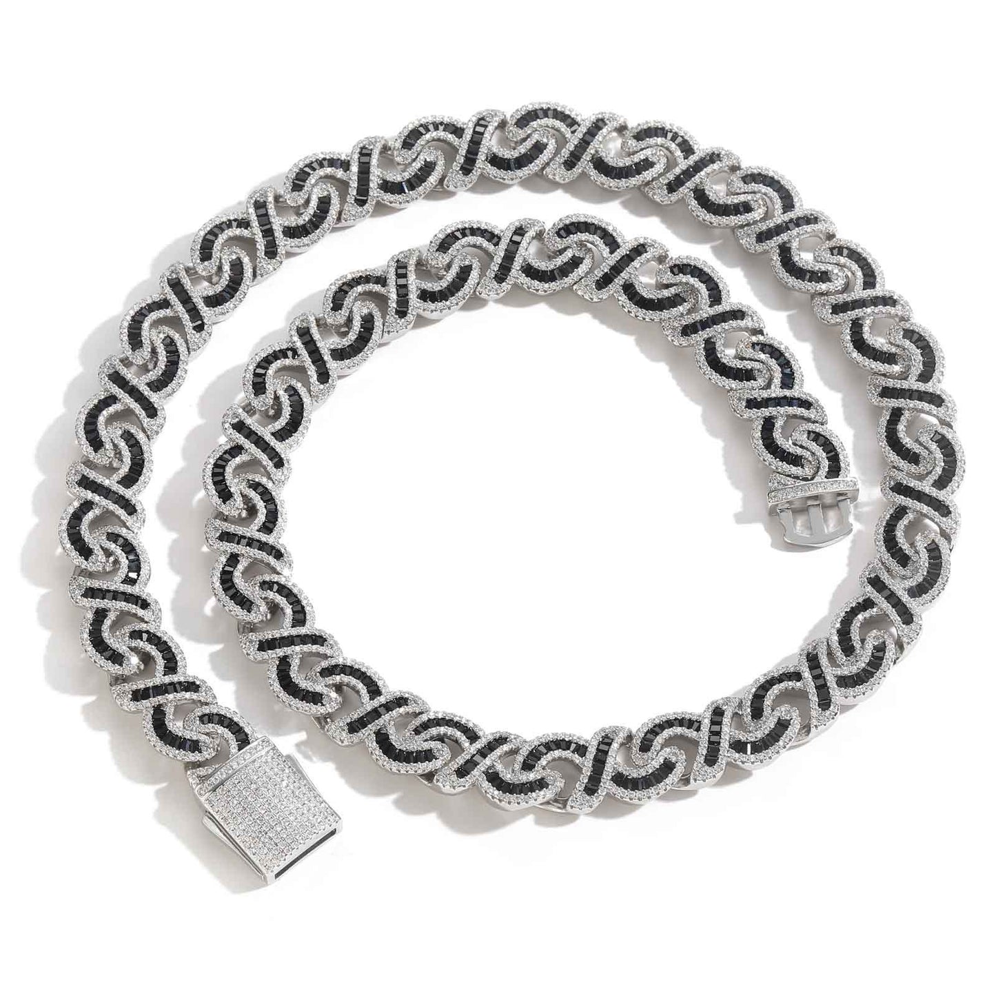 Hip Hop Heart Cuban Link Cubic Zirconia Necklace for Men
