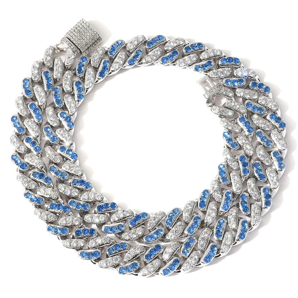 Hip Hop Light Luxury Cuban Link Cubic Zirconia Necklace for Men