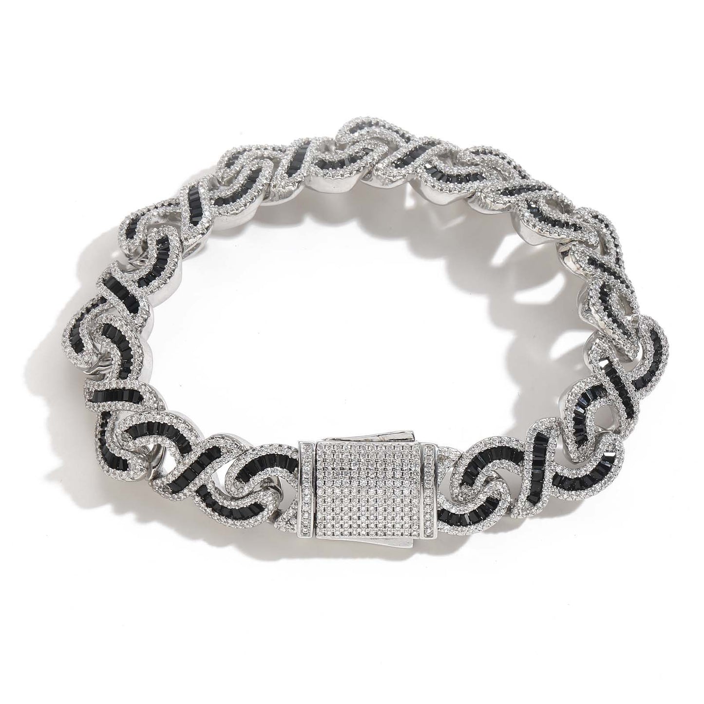 Hip Hop Cuban Link Cubic Zirconia Bracelet for Men