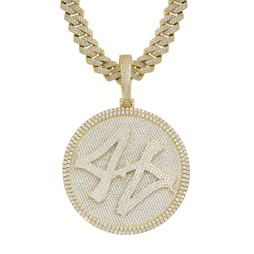 Hip Hop Fashion Cubic Zirconia Pendant Necklace for Men and Women