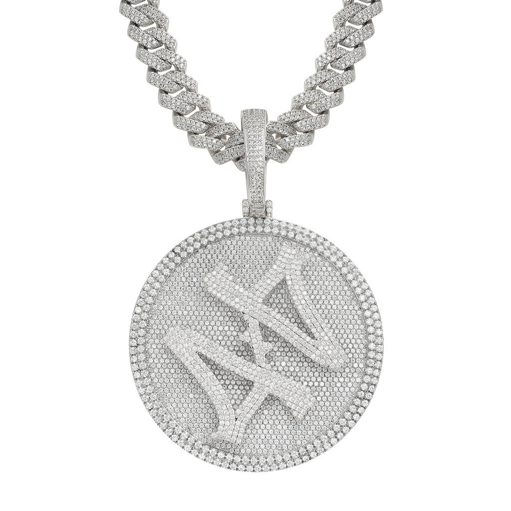 Hip Hop Fashion Cubic Zirconia Pendant Necklace for Men and Women