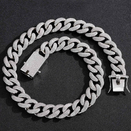 Hip Hop Cuban Link Cubic Zirconia Necklace for Men