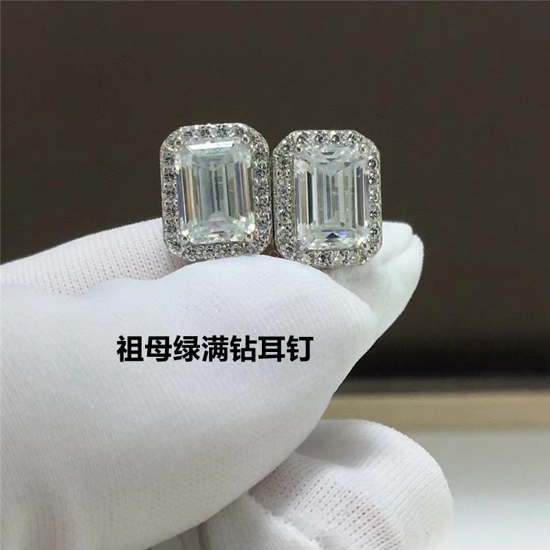 Sparkling Stud Earrings for Women - Radiant, Halo, Bow, Emerald-Cut & Triangle Minimal Earrings product image