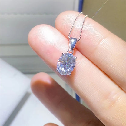 Oval Moissanite Ring, Stud Earrings & Pendant Jewelry Collection