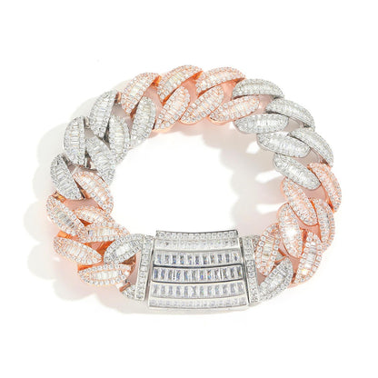 Hip Hop Cuban Link Cubic Zirconia Bracelet for Men