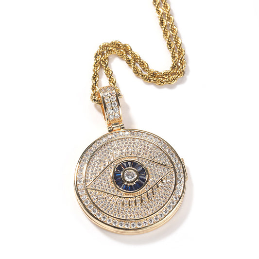 Round Evil Eye Photo Pendant Necklace product image