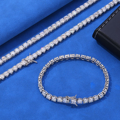 5-8 mm Round CZ Tennis Copper Necklace or Bracelet - CHA003