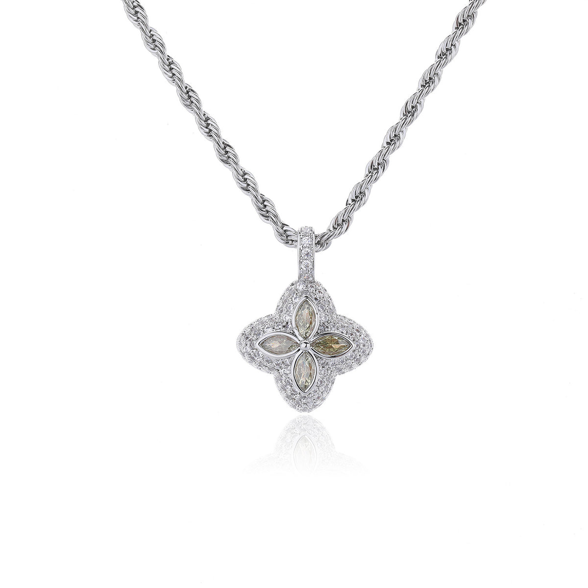 Multicolor Four-Leaf Clover Pendant Necklace product image